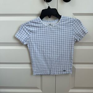 Hollister checkered blue and white shirt